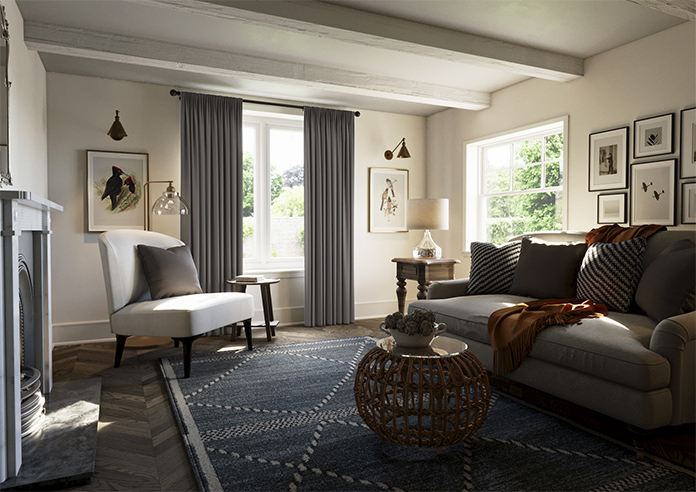 Norleigh, Charcoal - Made to Measure Curtains - Image 7